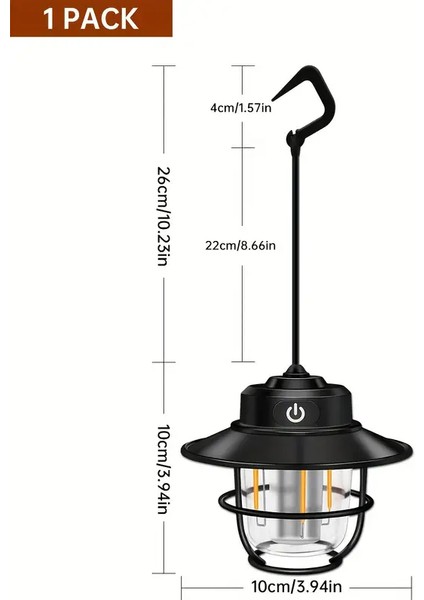 LED Şarj Edilebilir Dış Mekan Kamp Işığı, Taşınabilir Mini Çadır Acil Durum Lambası