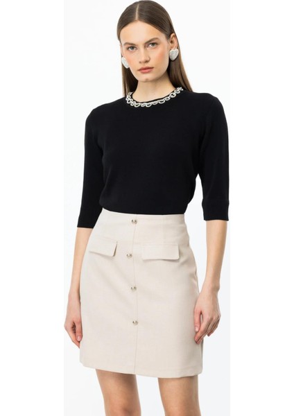 53301 Onteks Yakası Taşlı Bluz fiyatları