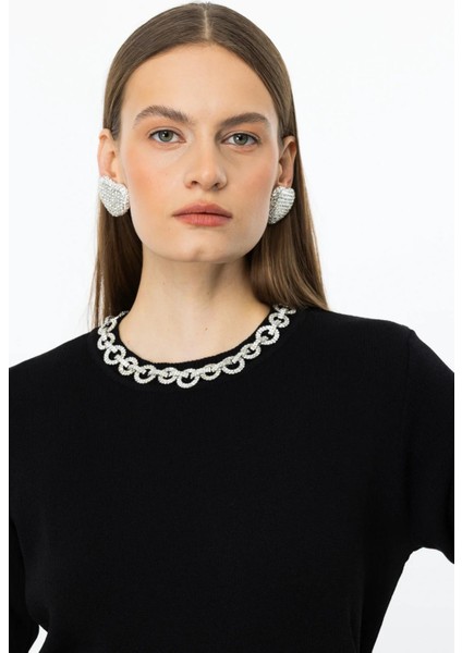 53301 Onteks Yakası Taşlı Bluz modelleri