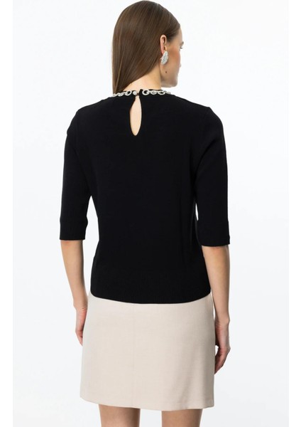 53301 Onteks Yakası Taşlı Bluz fırsatları