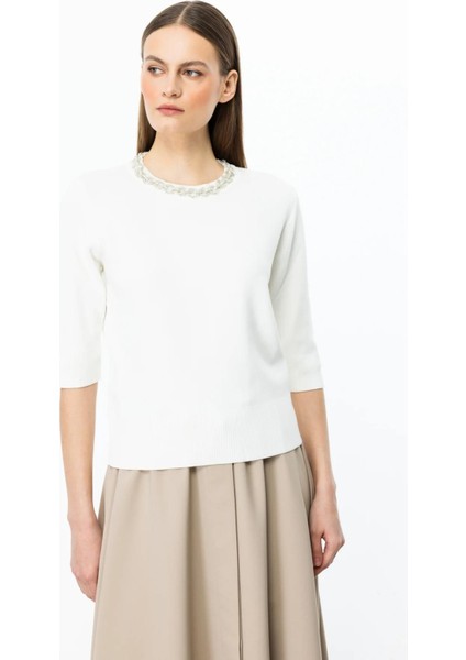 53301 Onteks Yakası Taşlı Bluz fiyatları