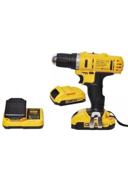 Lapush Concept Maxstar 24V Lı-Ion 5.0AH Çift Akülü Darbesiz Şarjlı Matkap