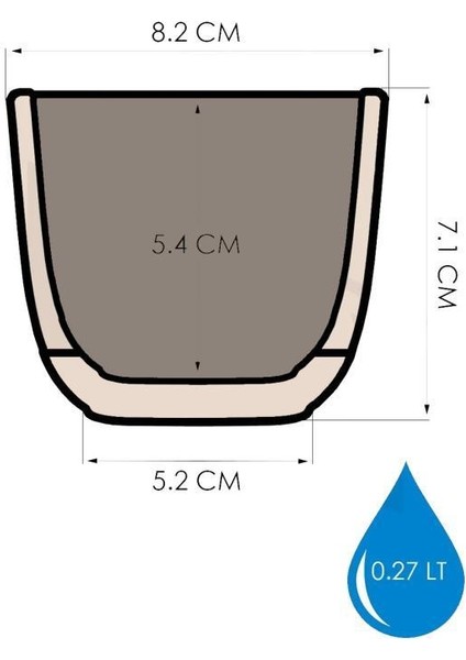 KRS-381 Dekoratif Plastik Mercan Kare Saksı 0.27 Litre No 1 modelleri