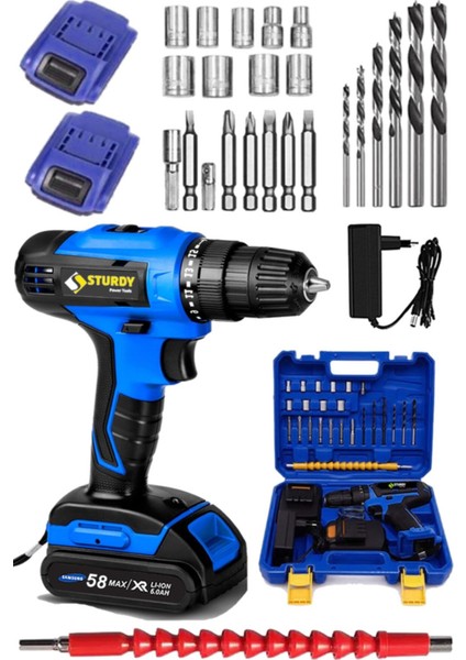 Japon Professıonel Tools 58V8AH Liquid Seri Metal Şanzuman Şarjlı Çift Akülü Vidalama 27PRÇ Uç Setl