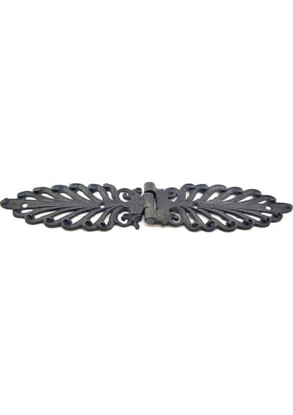 Antika Tarz Dekoratif Pirinç Yaprak Desenli Menteşe - 55X265 Mm, Oksit