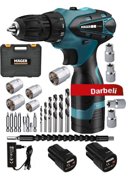 Akülü Vidalama Darbeli Matkap