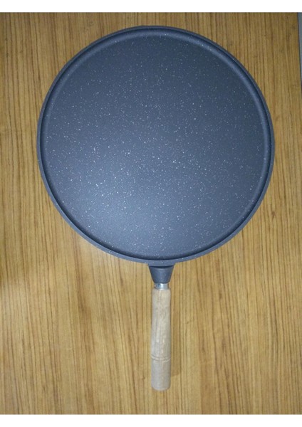 Granit Döküm Gözleme Bazlama Tavası 35 cm Büyük Boy (Sapı Çıkan Model)