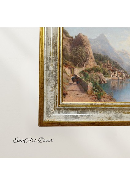 Çerçeveli Vintage Tablo, Yağlı Boya Tablosu, Çerçeveli Tablo, Sanatsal Dekor, Manzara Tablosu