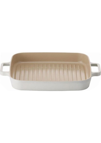 28 cm Dikdörtgen Döküm Grill Tava D-NEOF128G