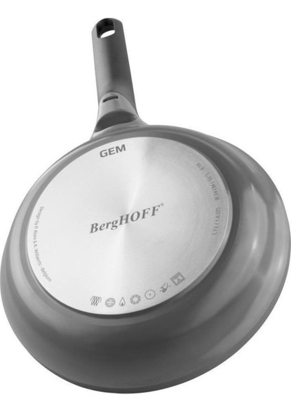 Gem 8501030 Çıkarılabilir Saplı Stay Cool Tava Gri 28 cm