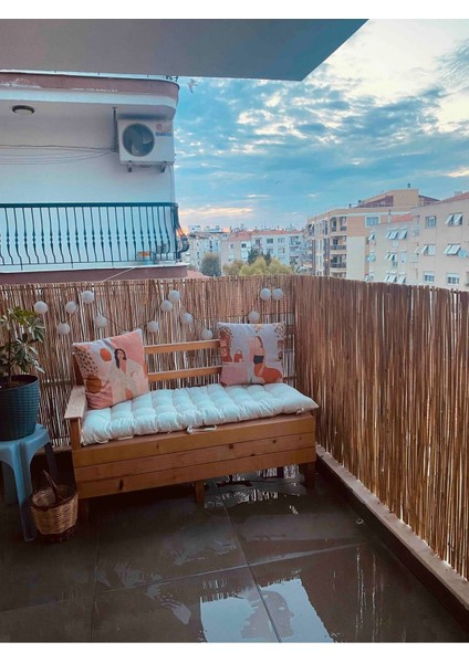 Hasır 80 cm x 3 Metre Kamış Hasır Balkon Çiti