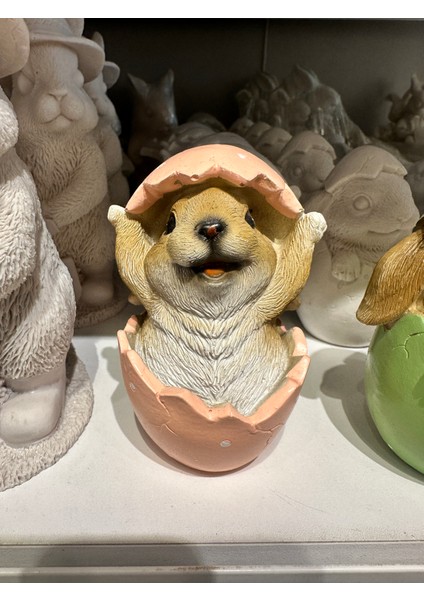 Tavşan 3'lü Yumurtadan Çıkan Biblo Heykel Dekoratif Obje fiyatları