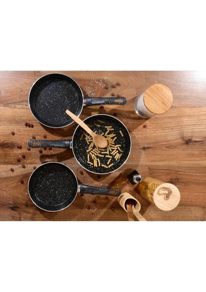 Granit 20-22-24 cm Granit 3lü Tek Kulplu Omlet/sahan Tava Seti