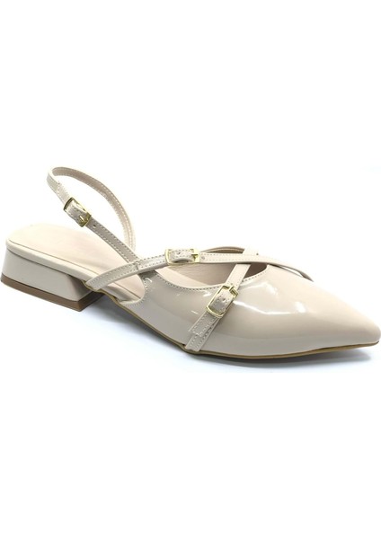 Feles Toka Detaylı Kısa Topuklu Arkası Açık Kadın Babet Ayakkabı fiyatları