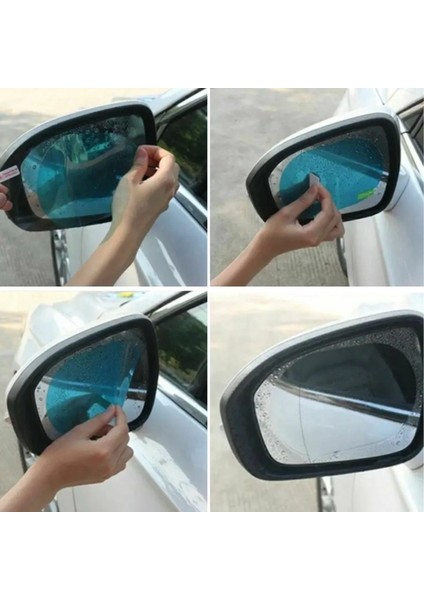 4 Parça Yan Aynalar ve Yan Camlar Için Araç Ayna Yağmur Kaydırıcı ve Cam Buğu Önleyici Film Seti (4887) fiyatları