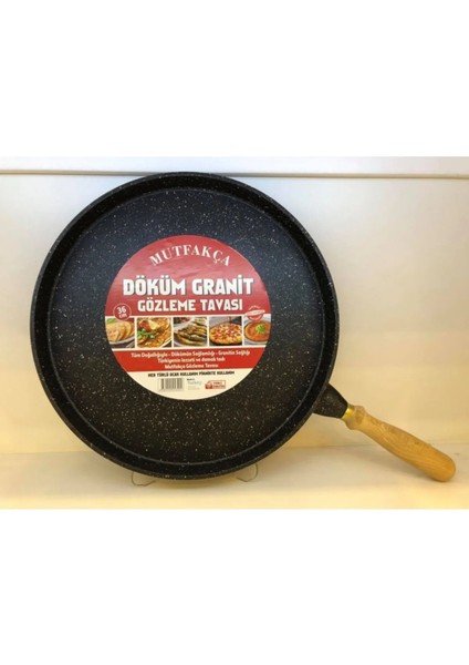 Mutfakça Derin Bazlama Gözleme Tava 36 cm Derinlik 3 cm