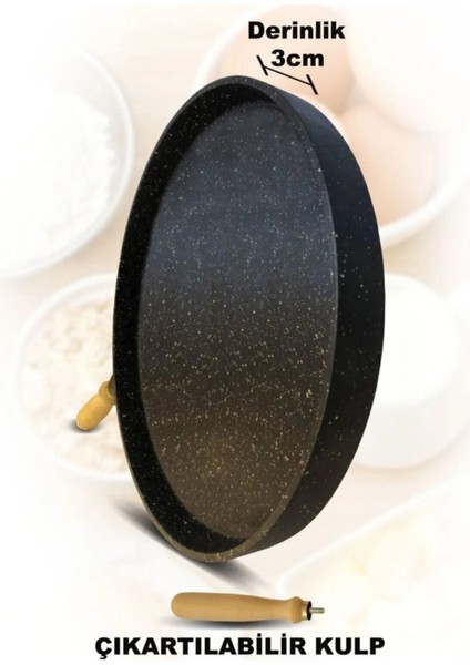 Mutfakça Derin Bazlama Gözleme Tava 36 cm Derinlik 3 cm modelleri