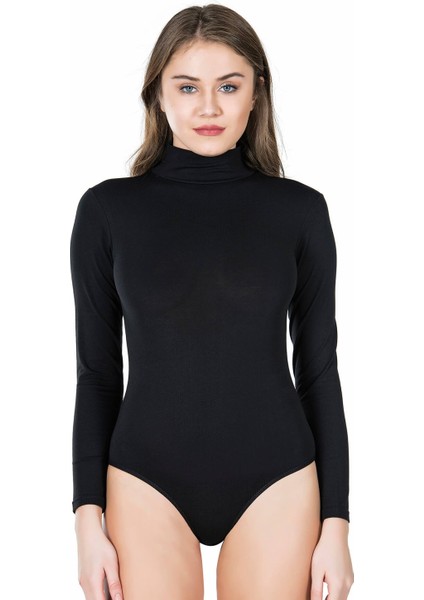 - Uzun Kol Boğazlı Çıtçıtlı Kadın Body 322