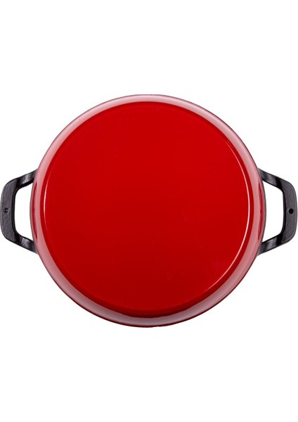 Kırmızı Yuvarlak Demir Döküm Sahan Tava 22 cm modelleri