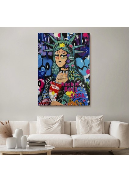 - Mona Lisa Grafitti Pop Art Duvar TABLOSU -6216