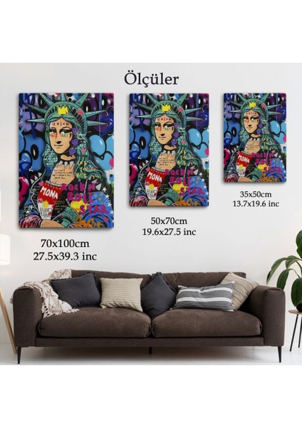 - Mona Lisa Grafitti Pop Art Duvar TABLOSU -6216 indirimleri