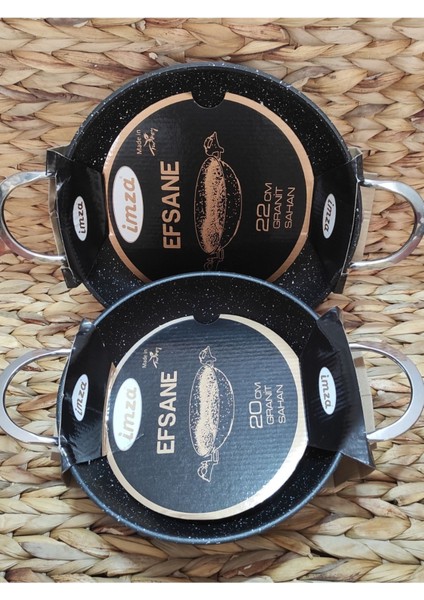22 cm ve 20 cm Granit 2'li Sahan Yumurta Tava Set