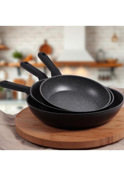 Excellence 3 Parça Granit Tava Seti Indüksiyon 20-24-28 cm fiyatları