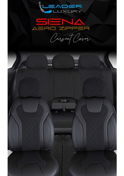 Seat Arona Uyumlu Lüx Yarı Deri Oto Koltuk Kılıfı Ön Arka Takım Cyrstal Tam Siyah