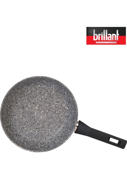 Lüks Granit 26 cm Tava Yanmaz Yapışmaz Tava Gri fiyatları