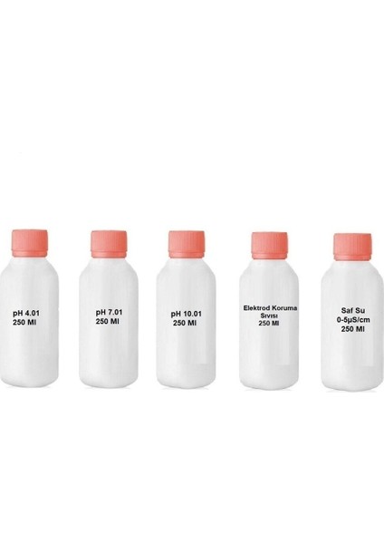 Ph 4.01 - 7.01 - 10.01 - Saf Su Distile Su Elektrod Koruma Kalibrasyon Sıvısı 250 ml