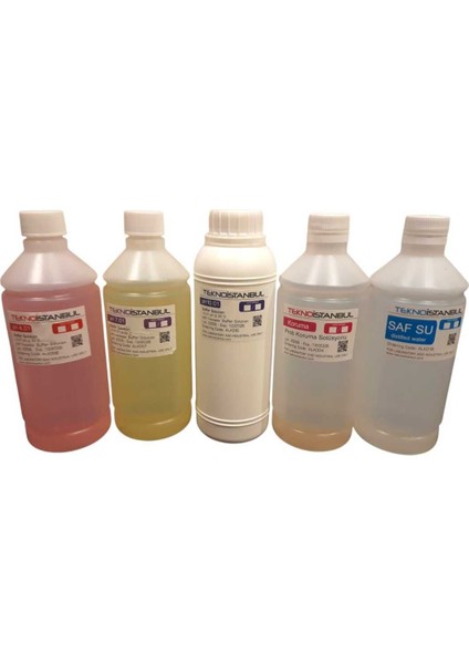 Ph 4.01 - 7.01 - 10.01 - Saf Su Distile Su Elektrod Koruma Kalibrasyon Sıvısı 250 ml