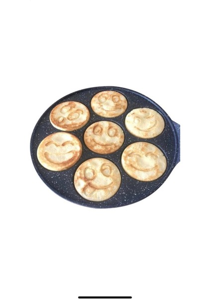 Döküm Granit Emojili Pankek Waffle Burger Tavası modelleri