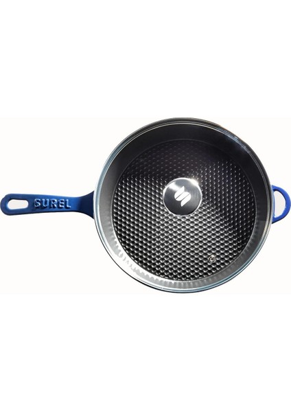 Demirdöküm Cam Kapaklı Tava 28 cm Mavi Petekli Taban fırsatları