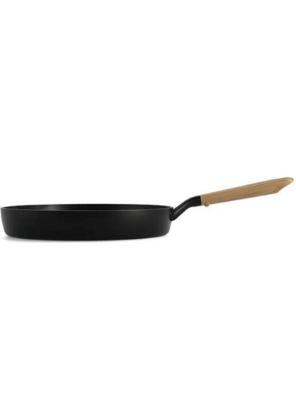 Eco Shape 28CM Meşe Sap Görünümlü Grill Tava Yuvarlak