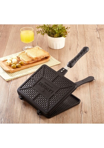 Ocak Üstü Döküm Tost Makinesi Silikon Contalı