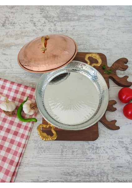 Bakır Kapaklı Tava, Menemen Sahan 22 cm