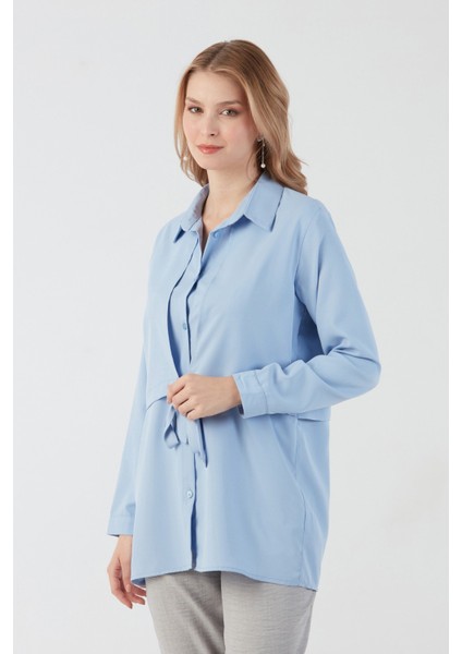 Düğmeli Önü Bağlamalı Gömlek modelleri