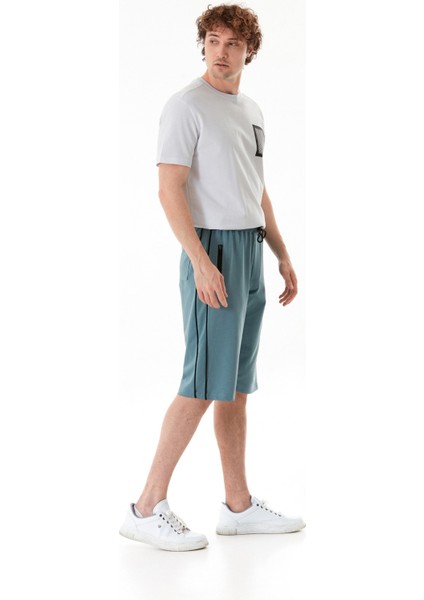 Basic Fermuarlı Beli Lastikli Şort