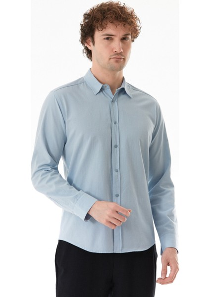 Basic Çıtçıtlı Gabardin Gömlek