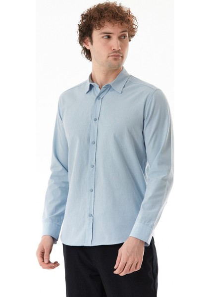 Basic Çıtçıtlı Gabardin Gömlek