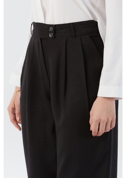 Düğmeli Yüksek Bel Palazzo Pantolon indirimleri