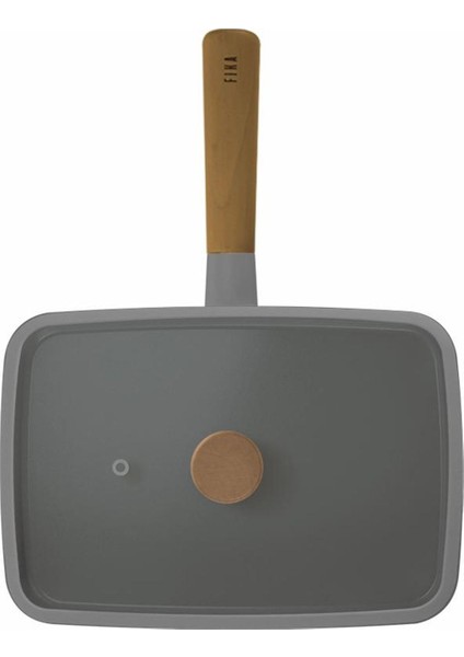 Fıka Dikdörtgen Tava 29CM Cam Kapaklı Gri fiyatları