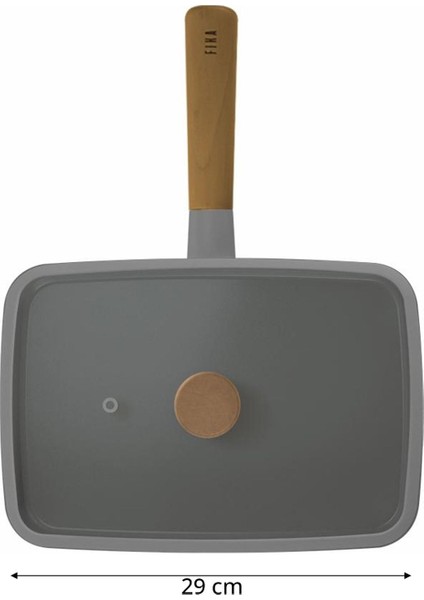 Fıka Dikdörtgen Tava 29CM Cam Kapaklı Gri modelleri