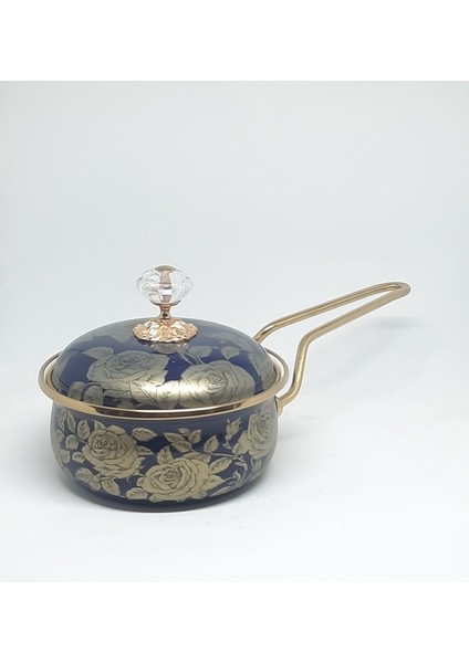 Emaye Evim 16 cm 900 ml Lacivert Emaye Sosluk