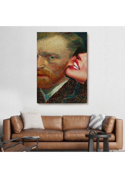 - Vincent Van Gogh Kulağını Isıran Kadın Pop Art TABLO-6486