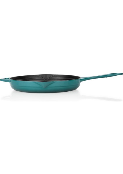 Guss Chef Döküm Yuvarlak Grill Tava 28CM-TURKUAZ indirimleri
