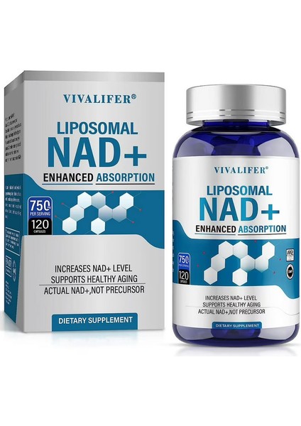 Liposomal Nad+ 500mg With Trimethylglycine Tmg 250 Mg Anti Aging Repair Brain 120 Caps