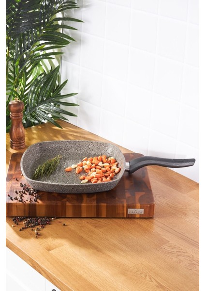 Dark Silver Bio Granit 28 cm Grill Tava