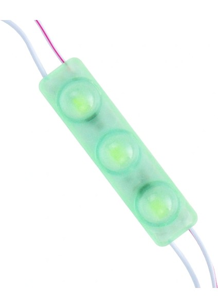 Modül LED 12V 1.5W Yeşil Yanıp Sönen Parlak Tek Renk 2835 69 x 16 mm IP65 160-180LM 160 Derece