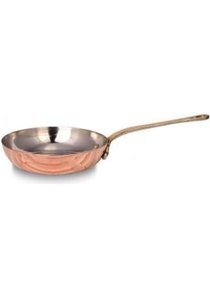Turna Bakır Şahika Tava 5 No 22 cm Sadece Taban El Dövme Kırmızı TURNA7568-1